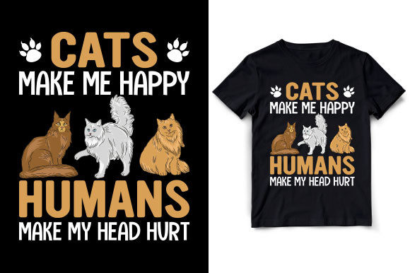 Cats Make Me Happy Humans Cat T Shirt Review
