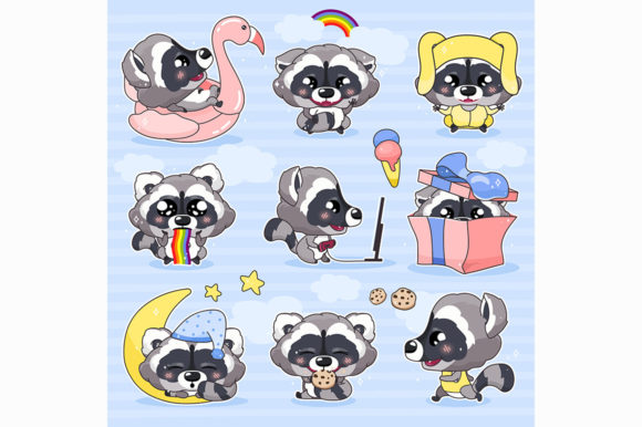 Cute Raccoon Kawaii Cartoon Characters Review