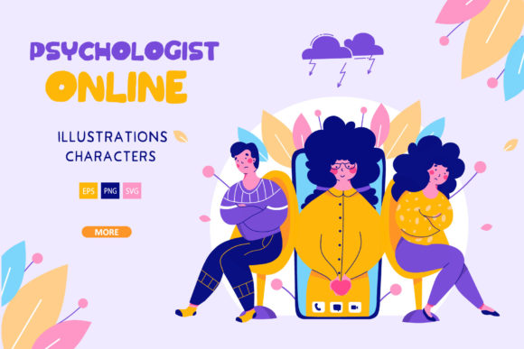 Online Psychologist Illustration Review