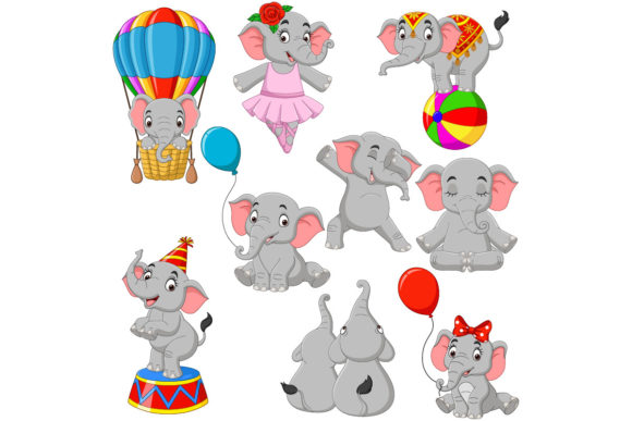 Set of Nine Cartoon Elephant Collection Review